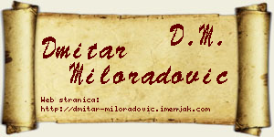 Dmitar Miloradović vizit kartica